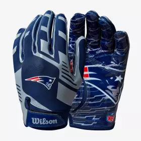 Guantes de futbol americano NFL New England Patriots Stretch Fit para receiver