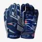 Wilson NFL New England Patriots Stretch Fit football glove