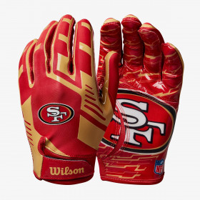 Guantes de futbol americano NFL San Francisco 49ers Stretch Fit para receiver