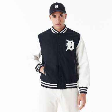 Chaqueta New Era World Series Varsity Bomber MLB Detroit Tigers Negro