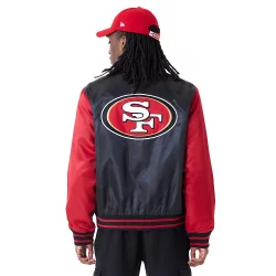 Chaquetta NFL San Francisco 49ers New Era satin Negro