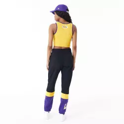 Pantalone NBA Los Angeles Lakers New Era Colour Block Jogger Negro para mujer