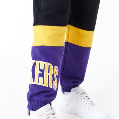 Jogging NBA Los Angeles Lakers New Era Colour Block Noir pour femme