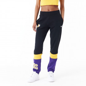 Jogging NBA Los Angeles Lakers New Era Colour Block Noir pour femme