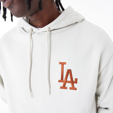 Sudadera MLB Los Angeles Dodgers New Era League essential Oversize Crema