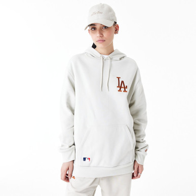 Sweat à Capuche MLB Los Angeles Dodgers New Era League essential Oversize Crème