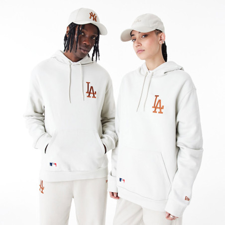 Sudadera MLB Los Angeles Dodgers New Era League essential Oversize Crema