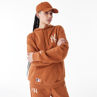 Sweat à Capuche MLB New York Yankees New Era League Essential 24 Oversize Marron