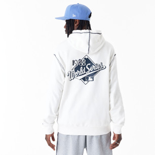 Sweat à Capuche MLB Los Angeles Dodgers New Era World Series Oversize Blanc