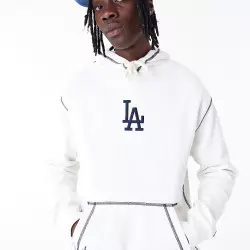 Sweat à Capuche MLB Los Angeles Dodgers New Era World Series Oversize Blanc