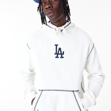 Sudadera MLB Los Angeles Dodgers New Era World Series Oversize Blanco