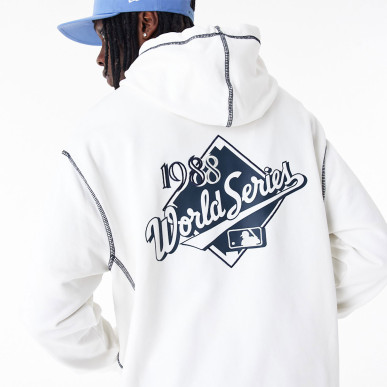 Sudadera MLB Los Angeles Dodgers New Era World Series Oversize Blanco