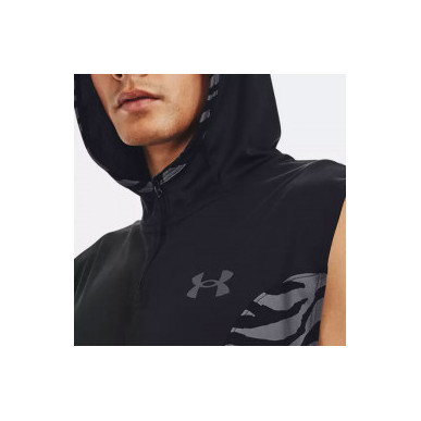 Men's Under Armour Baseline Tank Hoodie Black