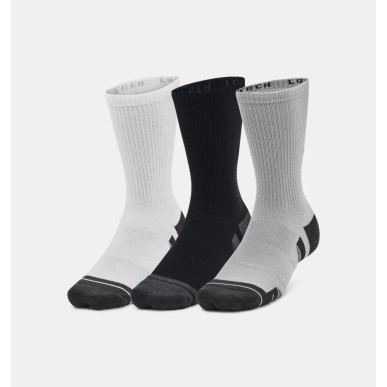 Calcetin Under Armour Performance Tech Mid Crew Gris 3 pack