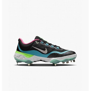 Men's Nike Alpha Huarache Elite 4 Low Baseball cleats "Black Teal Pink"