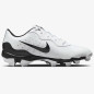 Youth's Nike Alpha Huarache 4 Keystone Cleats Molded White