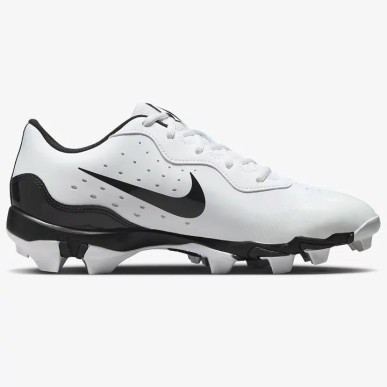 Youth's Nike Alpha Huarache 4 Keystone Cleats Molded White