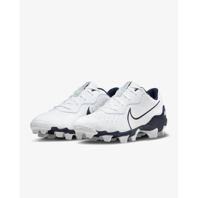 Youth's Nike Alpha Huarache 4 Keystone Cleats Molded White