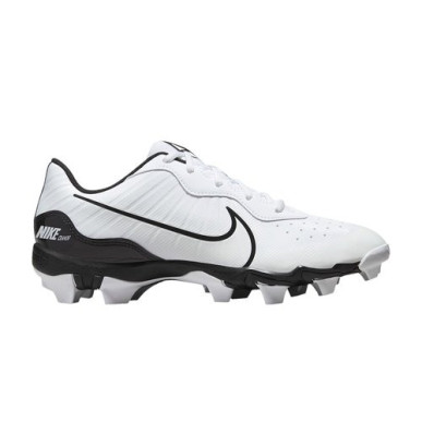 Youth's Nike Alpha Huarache 4 Keystone Cleats Molded White