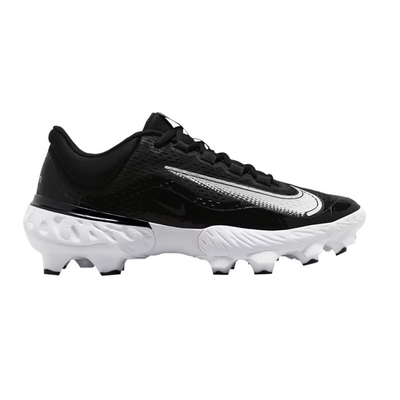 Men's Nike Alpha Huarache 4 Elite Low MCS Baseball Molded cleats Black Men's Nike Alpha Huarache 4 Elite Low MCS Baseball Molded cleats Black