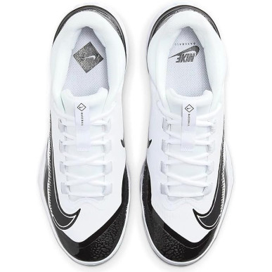 Crampons de Baseball moulés Nike Alpha Huarache 4 Elite Low MCS Blanc