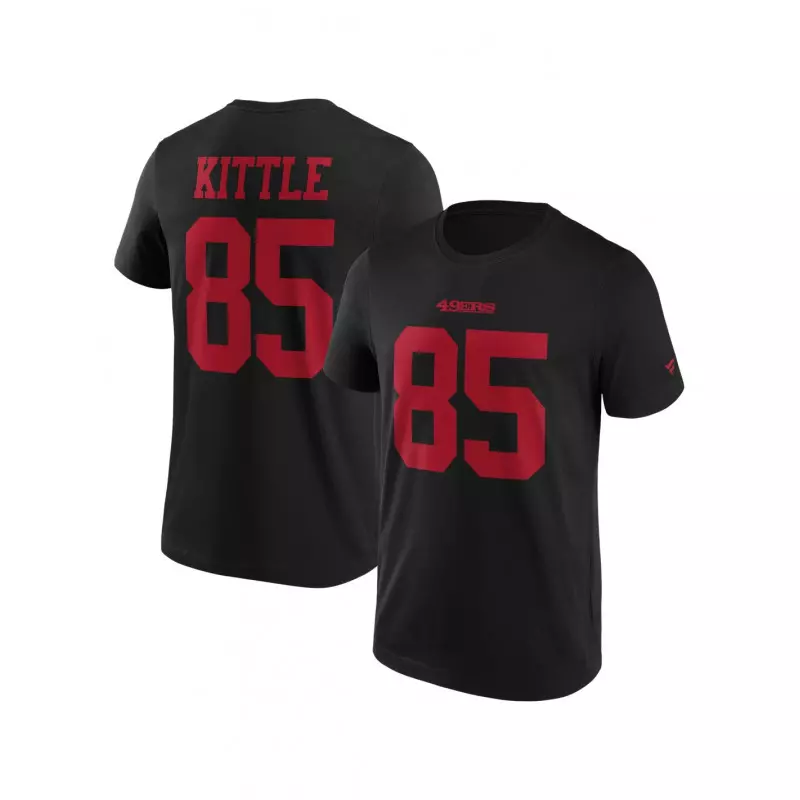 T-shirt NFL Kittle San Francisco 49ers Fanatics Name & number Noir