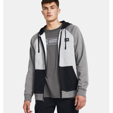 Sudadera Zip Under armour Rival Fleece Color Block Gris
