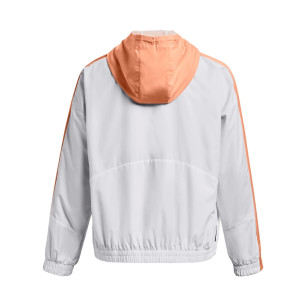 Women's Under armour Rush Woven Windbreaker White