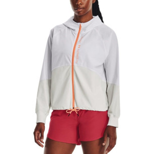 Women's Under armour Woven Full zip Windbreaker White