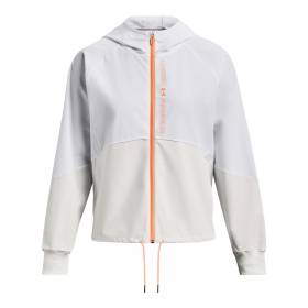 Women's Under armour Woven Full zip Windbreaker White