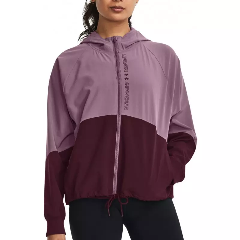 Coupe vent Under armour Woven Full zip pour Femme gris