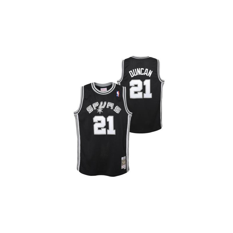 Kid's Mitchell & Ness Hardwood Classic NBA Jersey Tim Duncan San Antonio Spurs 1998 Black Kid's Mitchell & Ness Hardwood Classic NBA Jersey Tim Duncan San Antonio Spurs 1998 Black