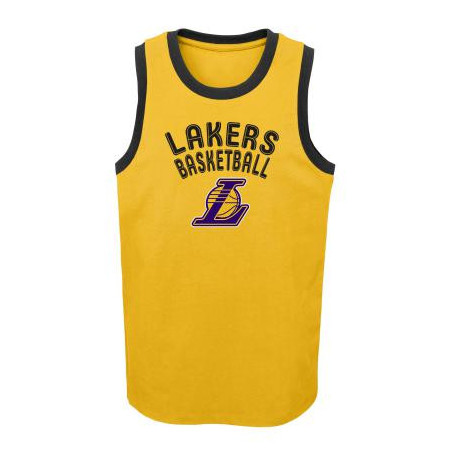 Camiseta NBA Los Angeles Lakers Outerstuff Striker amarillo para Nino