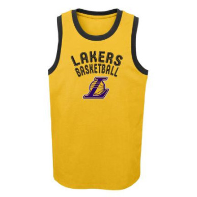 Camiseta NBA Los Angeles Lakers Outerstuff Striker amarillo para Nino