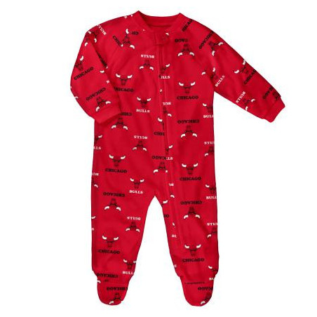 Newborn NBA Chicago Bulls Outerstuff Raglan Zip para bebe