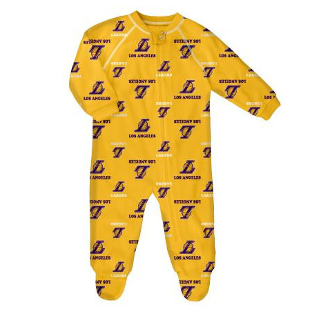 Grenouillere NBA Los Angeles Lakers Outerstuff Raglan Zip pour bébé