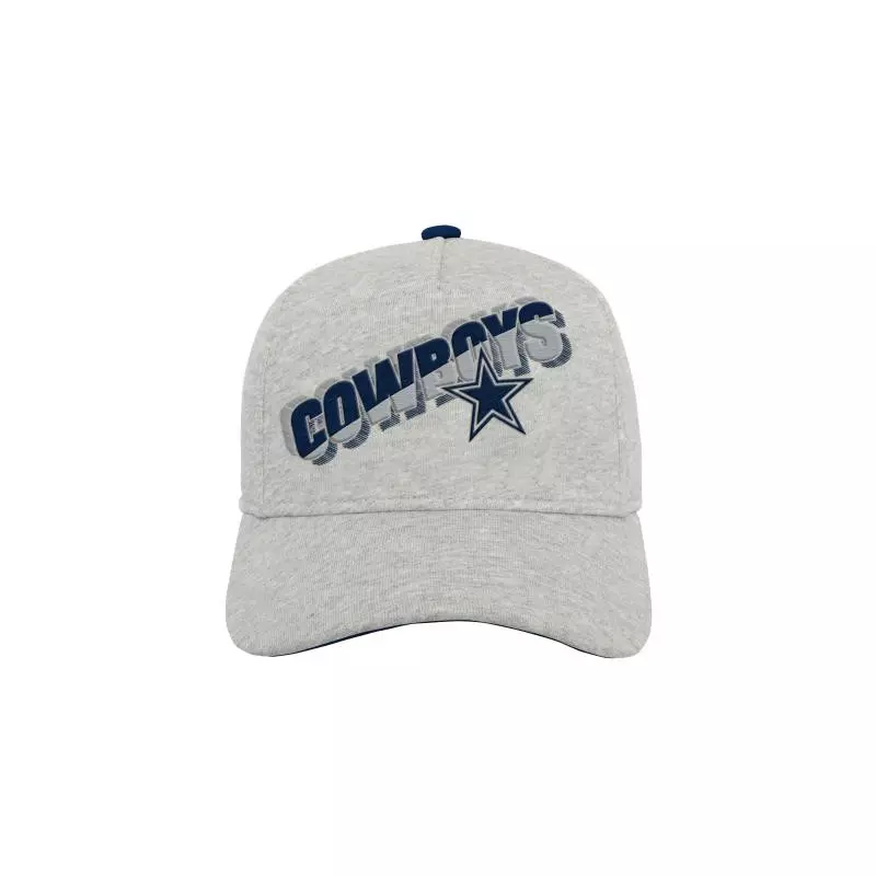 Gorra NFL Dallas Cowboys Outerstuff Graphic gris para nino