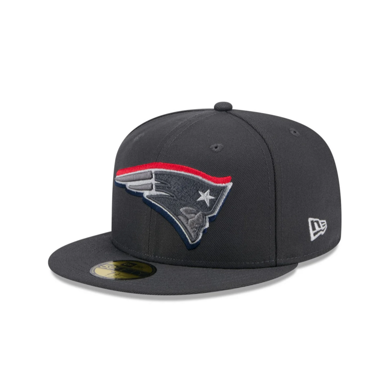 New Era Draft 24 59Fifty hat NFL New England Patriots Grey
