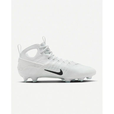 Nike Huarache 9 Elite Mid Lax White Molded Football Cleats Performance