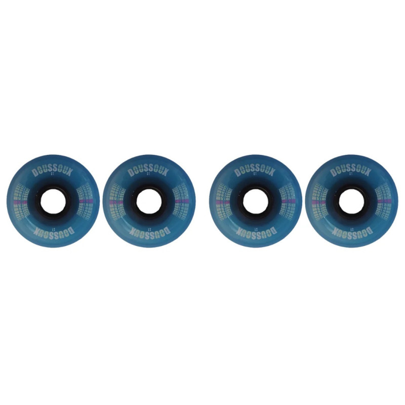 Roues Doussoux ST pour Roller pack de 4 bleu