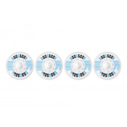 Roues Doussoux B21 pour Roller pack de 4 blanc