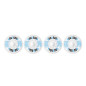 Roues Doussoux B21 pour Roller pack de 4 blanc