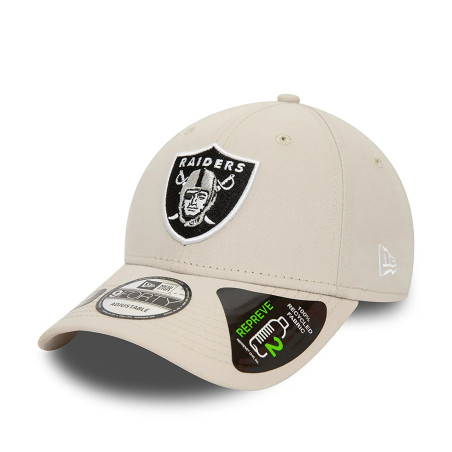 Gorra New Era NFL Las Vegas Raiders Repreve 9Forty Crema