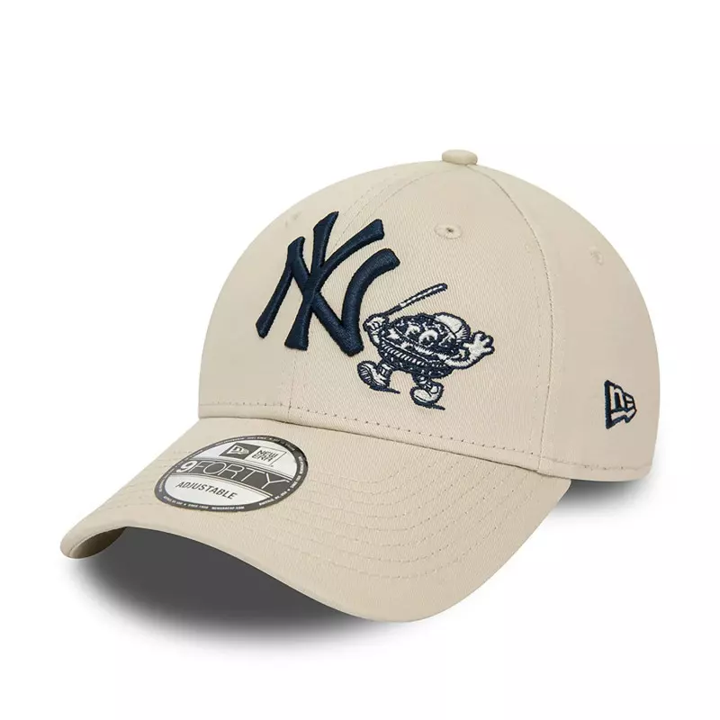 Gorra MLB New York Yankees New Era Chicago Food Character 9Forty Crema