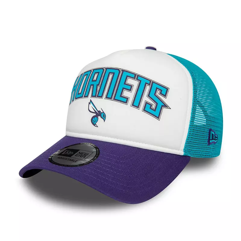 Casquette NBA Charlotte Hornets New Era Retro Trucker Bleu