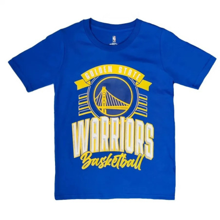 Kids' Outerstuff Court vs Track NBA Golden State Warriors T-shirt Royal