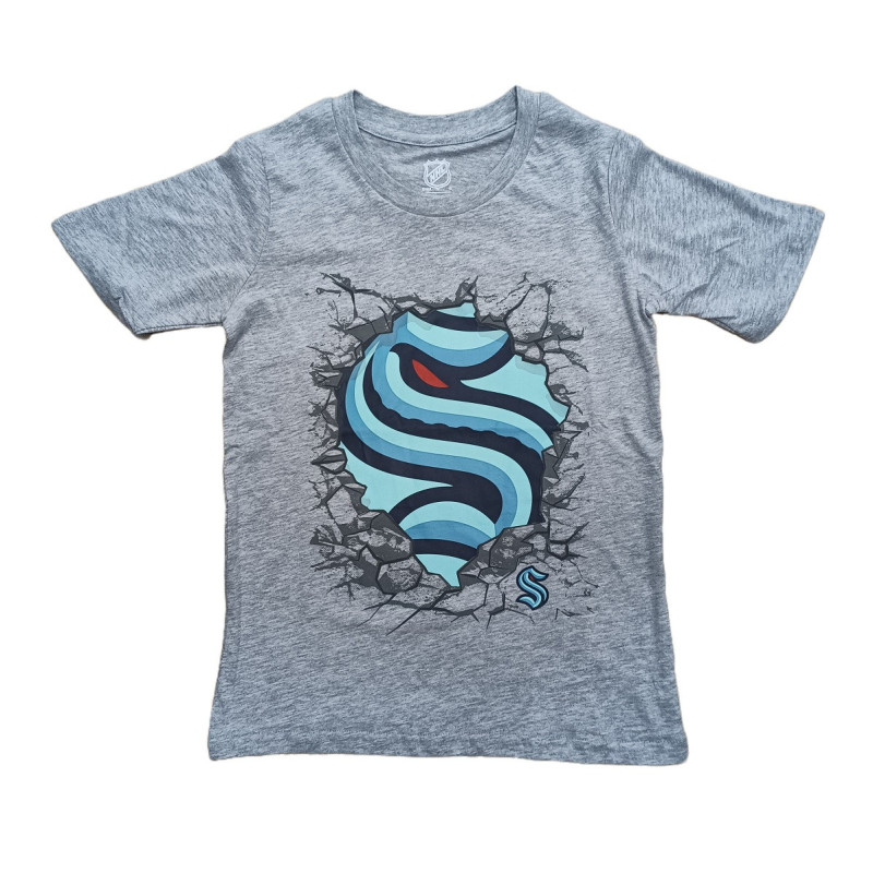 T-shirt NHL Seattle Kraken Outerstuff Logo Gris nino