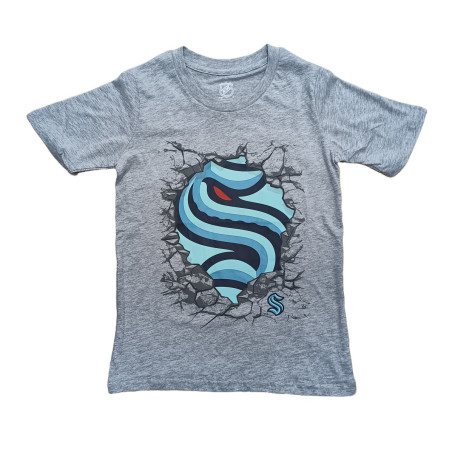 T-shirt NHL Seattle Kraken Outerstuff Logo Gris nino