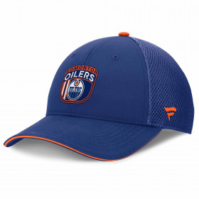 Casquette NHL Edmonto Oilers Fanatics Authentic Pro Draft 2024 Trucker Bleu