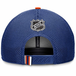 Casquette NHL Edmonto Oilers Fanatics Authentic Pro Draft 2024 Trucker Bleu